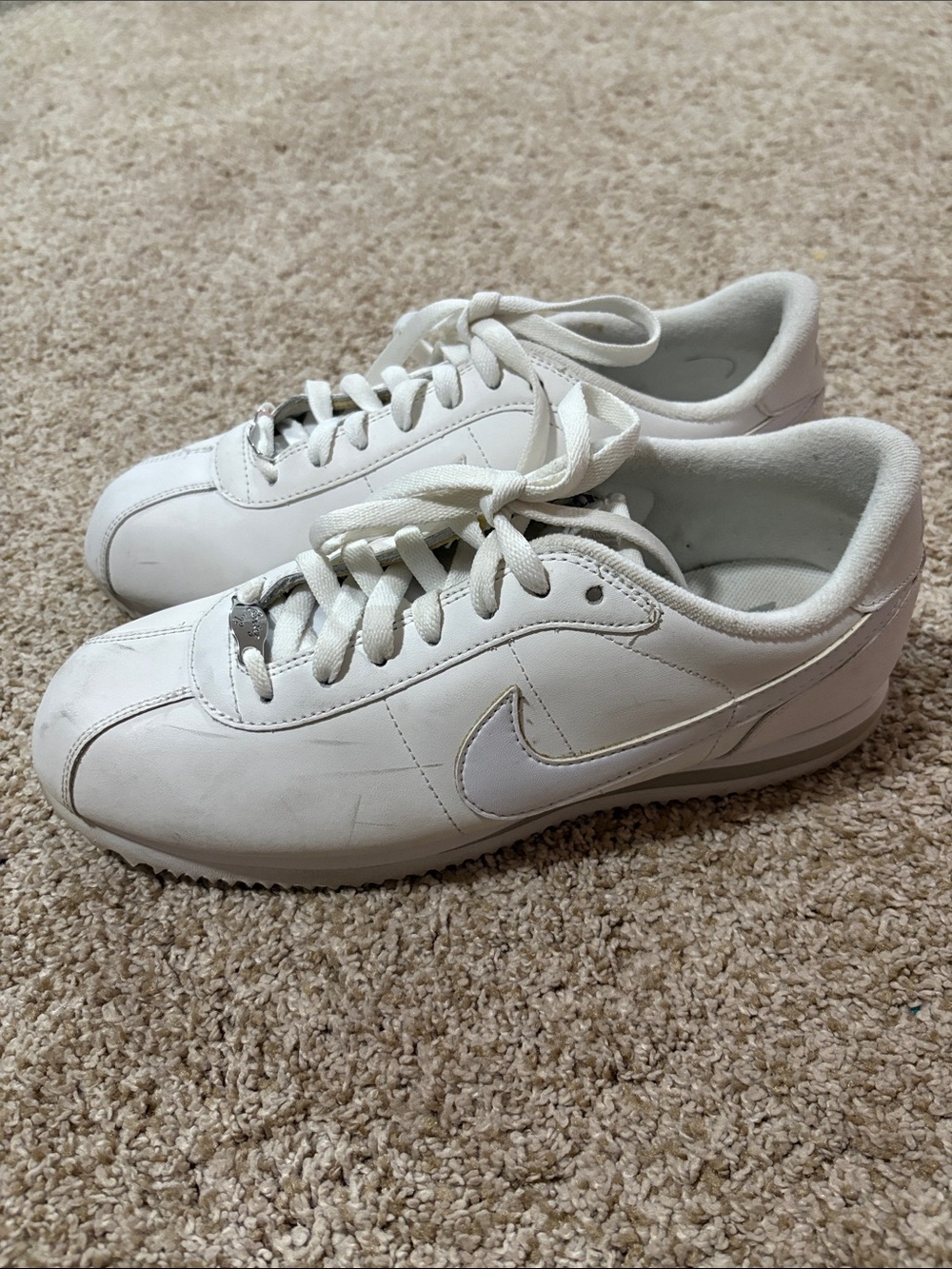 Nike Women’s White Leather Cortez Sneakers
